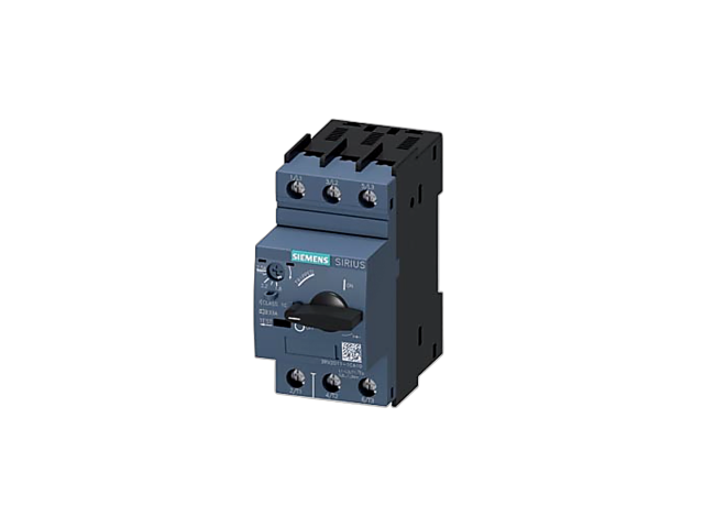 Guardamotor Siemens SIRIUS 3RV2 Tripolar 2.2kW 400V Regulación 1.8-2.5A Carril DIN